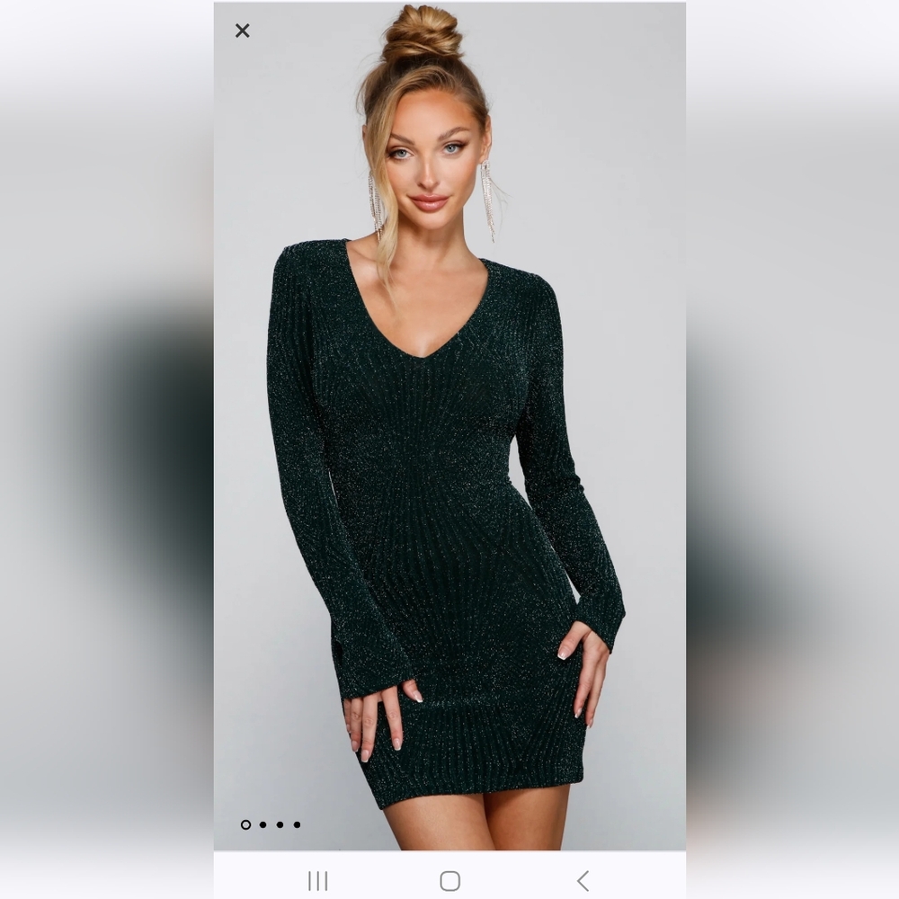 Windsor Long Sleeve Sparkle Dress